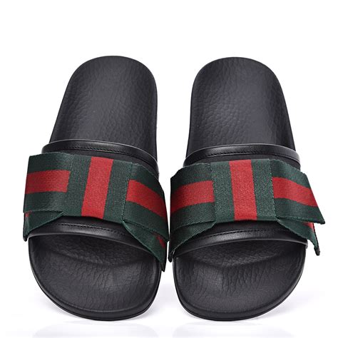 gucci satin bow slides|Slides for Women .